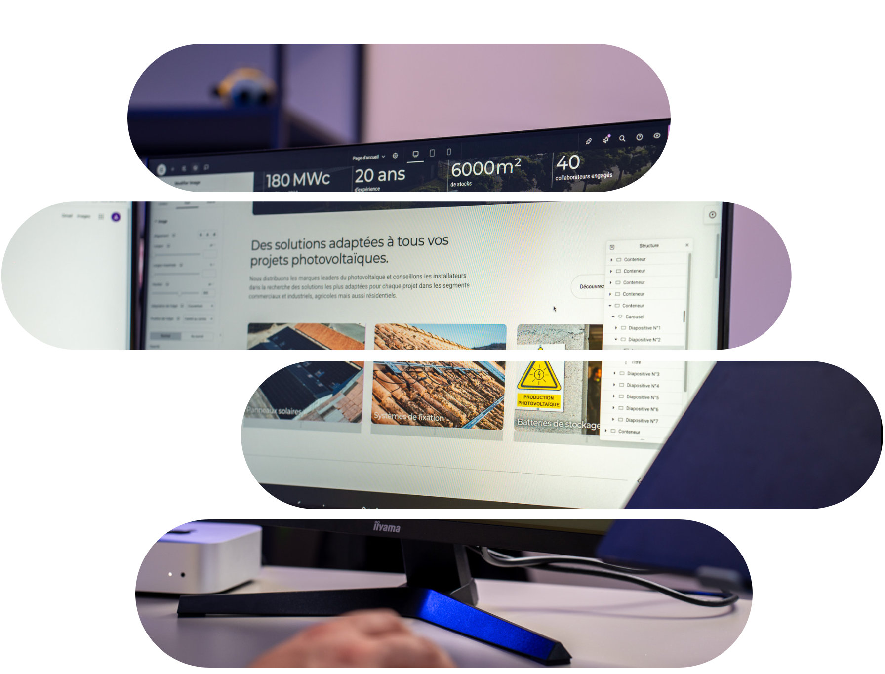 écran d'ordinateur avec interface Elementor