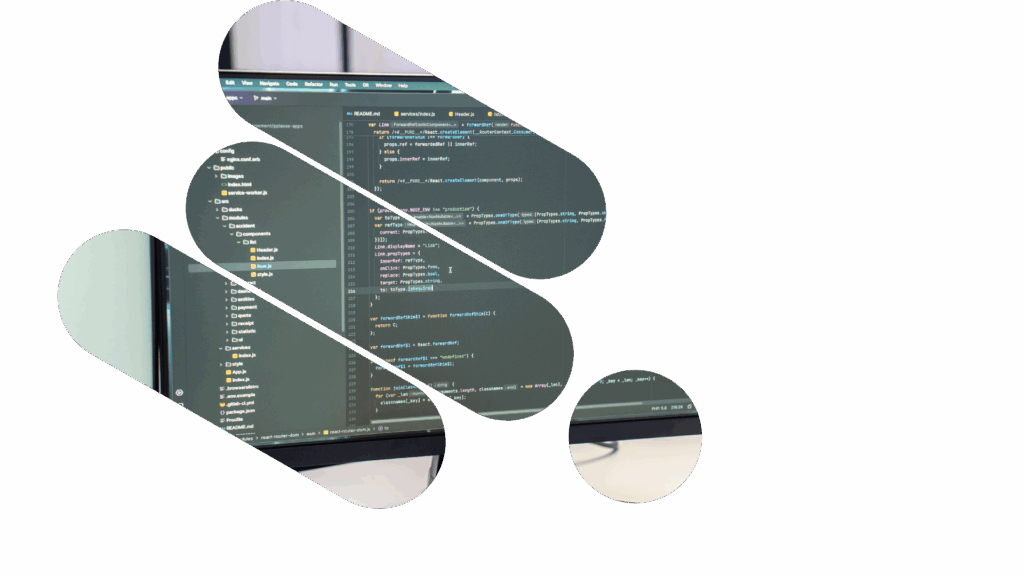 ordinateur avec sur l'écran des lignes de code